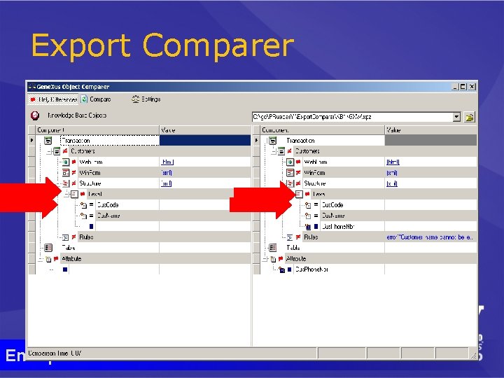 Export Comparer Enterprise level 