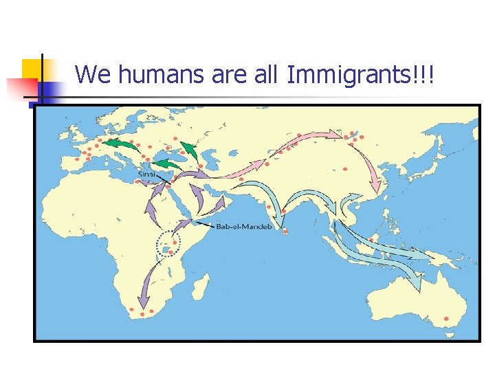 We humans are all Immigrants!!! 