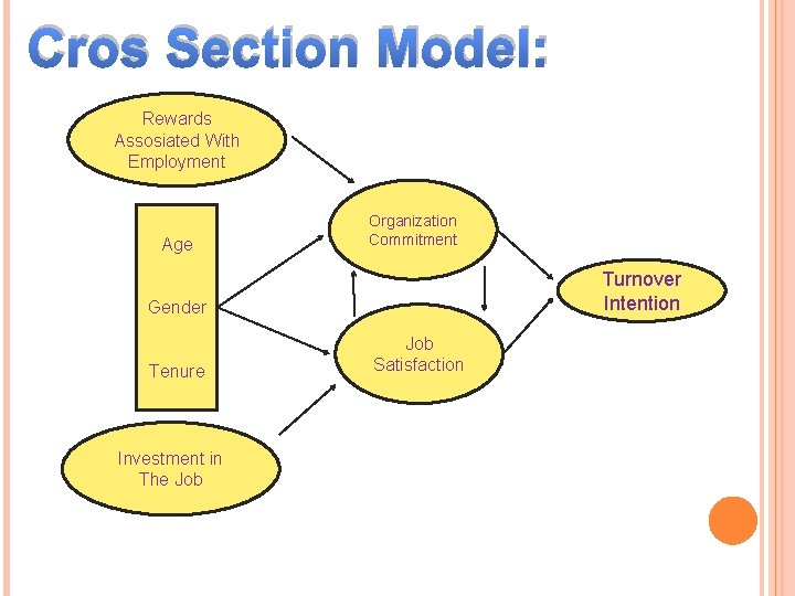 Cros Section Model: Rewards Assosiated With Employment Age Organization Commitment Turnover Intention Gender Tenure