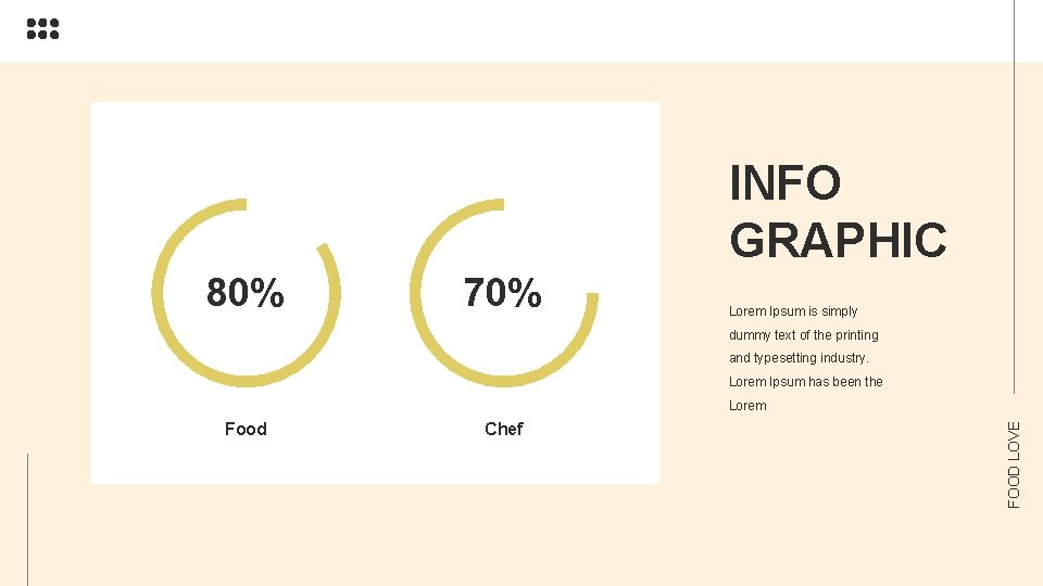 INFO GRAPHIC 80% 70% Lorem Ipsum is simply dummy text of the printing and