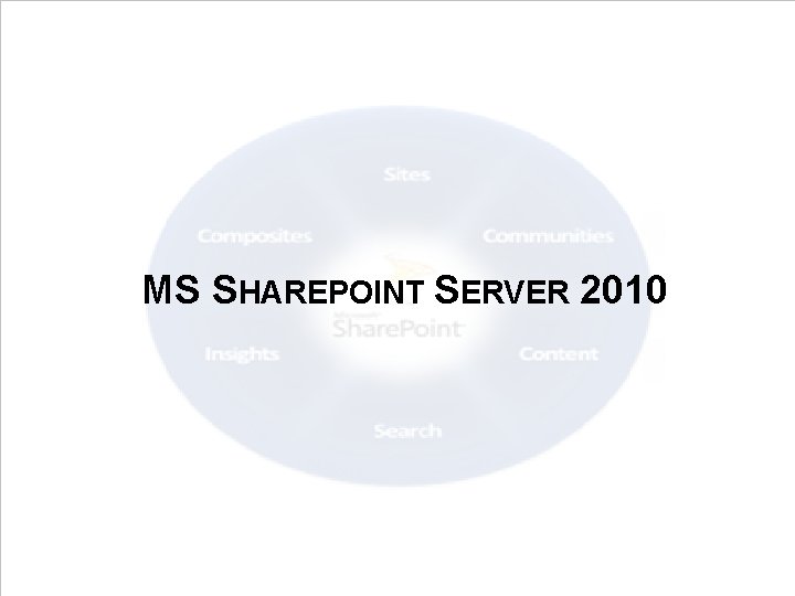 MS SHAREPOINT SERVER 2010 EIM Update und Trends 2010 Dr. Ulrich Kampffmeyer PROJECT CONSULT