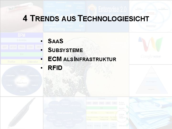 4 TRENDS AUS TECHNOLOGIESICHT • • EIM Update und Trends 2010 Dr. Ulrich Kampffmeyer