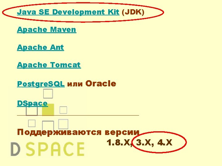 Java SE Development Kit (JDK) Apache Maven Apache Ant Apache Tomcat Postgre. SQL или