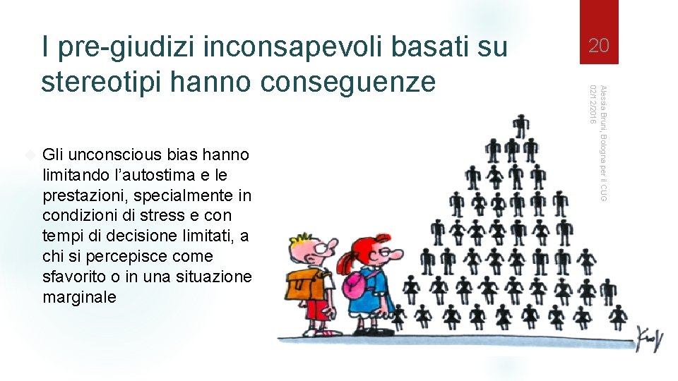  Gli unconscious bias hanno limitando l’autostima e le prestazioni, specialmente in condizioni di