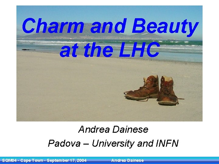 Charm and Beauty at the LHC Andrea Dainese Padova – University and INFN SQM