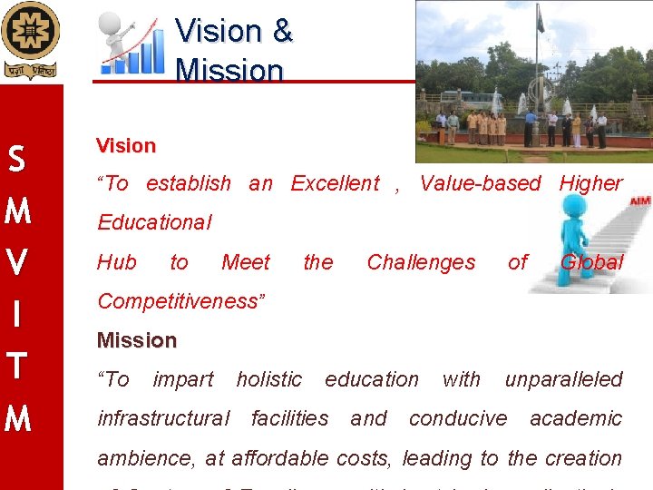 Vision & Mission S M V I T M Vision “To establish an Excellent