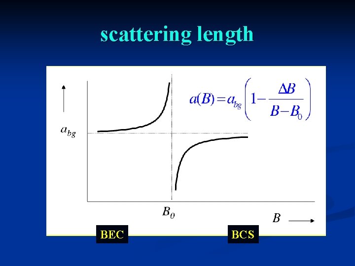 scattering length BEC BCS 