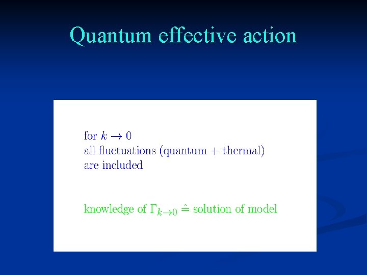 Quantum effective action 