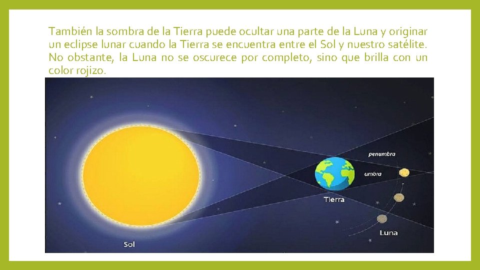 También la sombra de la Tierra puede ocultar una parte de la Luna y