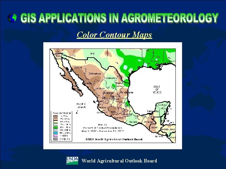 Color Contour Maps World Agricultural Outlook Board 