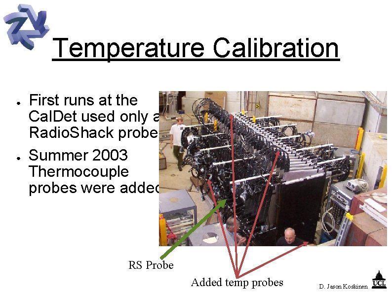 Temperature Calibration ● ● First runs at the Cal. Det used only a Radio.