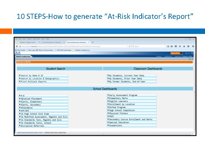 HOW TO GENERATE ATRISK INDICATORS REPORT OF FOSTER