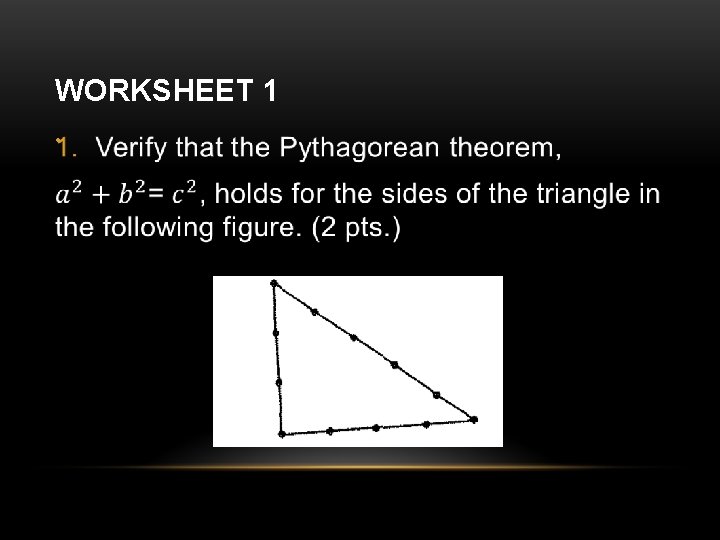 WORKSHEET 1 • 