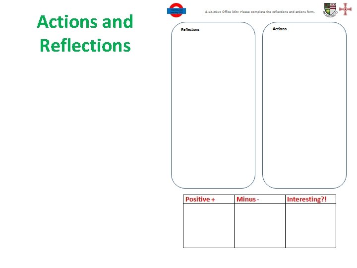 Actions and Reflections 