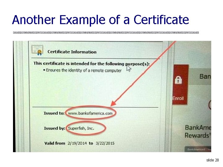 Another Example of a Certificate slide 28 