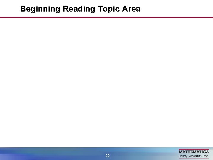 Beginning Reading Topic Area 22 
