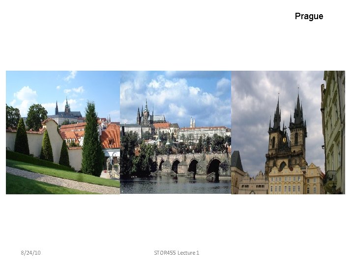 Prague 8/24/10 STOR 455 Lecture 1 