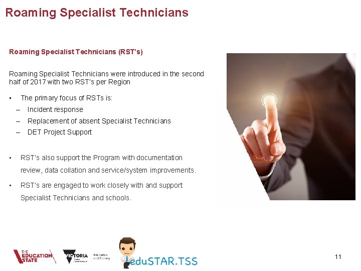Roaming Specialist Technicians (RST’s) Roaming Specialist Technicians were introduced in the second half of Roaming Specialist Technicians (RST’s) Roaming Specialist Technicians were introduced in the second half of