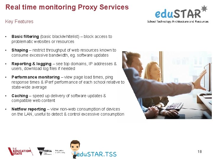 Real time monitoring Proxy Services Key Features • Basic filtering (basic black/whitelist) – block Real time monitoring Proxy Services Key Features • Basic filtering (basic black/whitelist) – block
