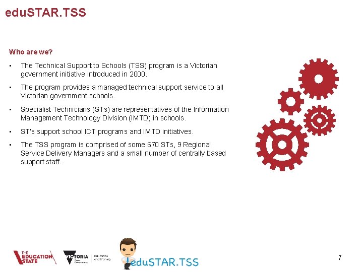 edu. STAR. TSS Who are we? • The Technical Support to Schools (TSS) program edu. STAR. TSS Who are we? • The Technical Support to Schools (TSS) program