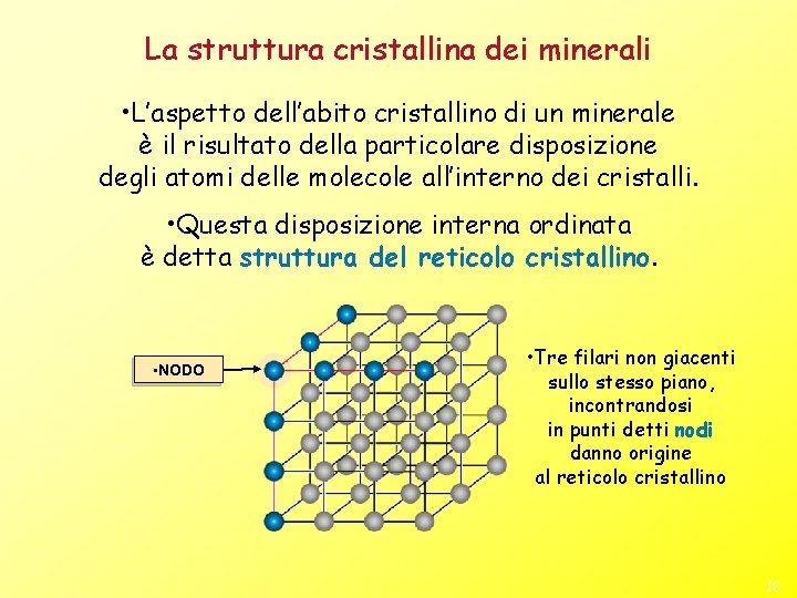 La struttura cristallina dei minerali • L’aspetto dell’abito cristallino di un minerale è il