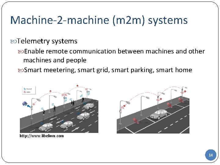 Machine-2 -machine (m 2 m) systems Telemetry systems Enable remote communication between machines and