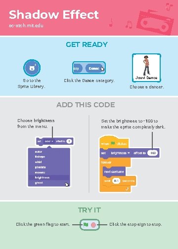 Shadow Effect scratch. mit. edu GET READY Go to the Sprite Library. Click the