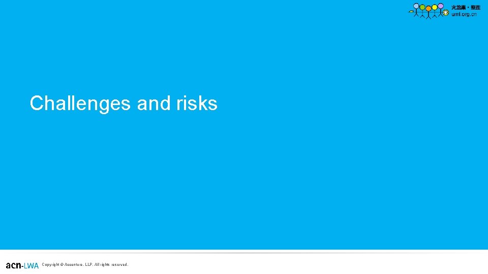 Challenges and risks Copyright © Accenture, LLP. All rights reserved. Challenges and risks Copyright © Accenture, LLP. All rights reserved.