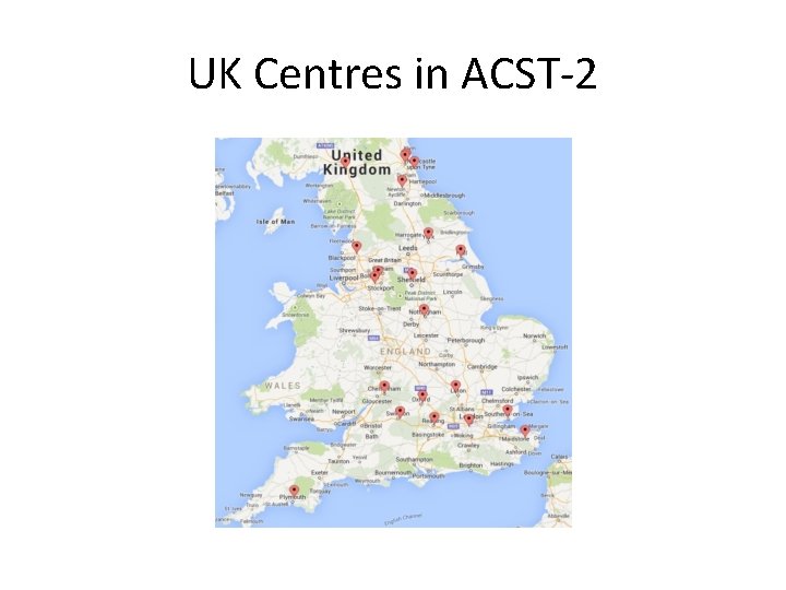 UK Centres in ACST-2 
