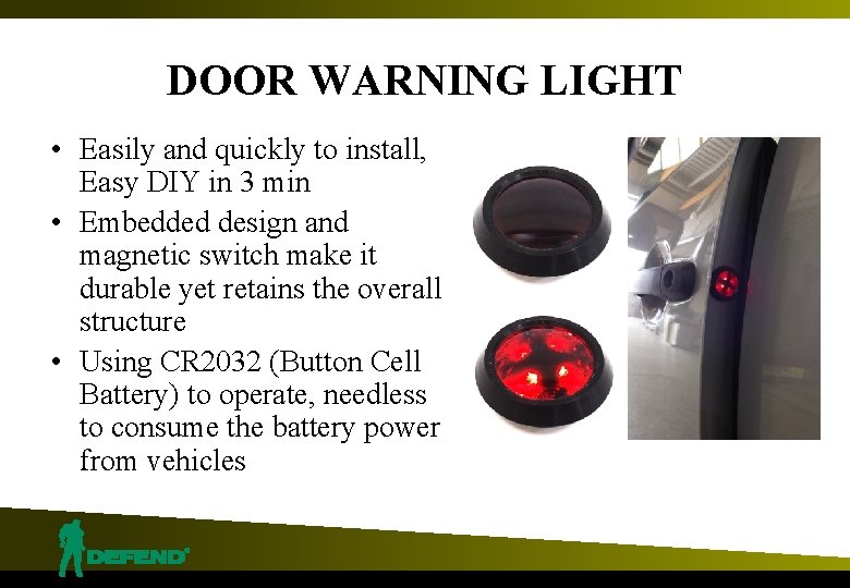 DOOR WARNING LIGHT • Easily and quickly to install, Easy DIY in 3 min