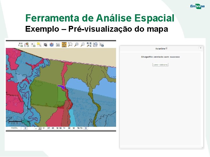 Ferramenta de Análise Espacial Exemplo – Pré-visualização do mapa 