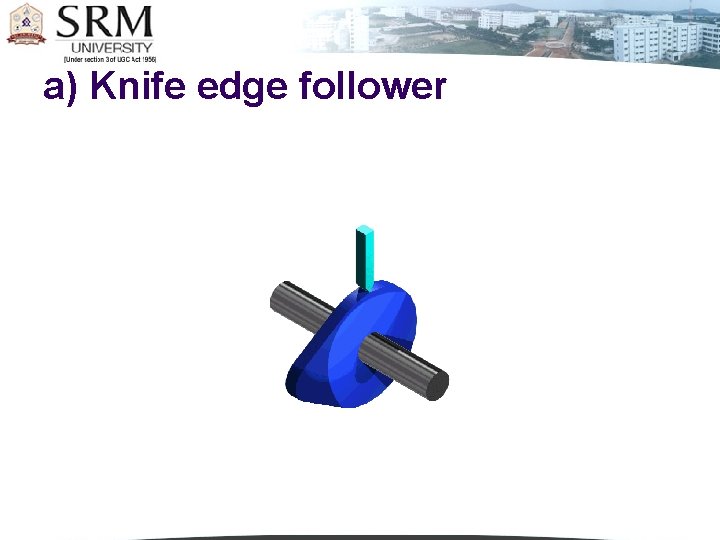 a) Knife edge follower 