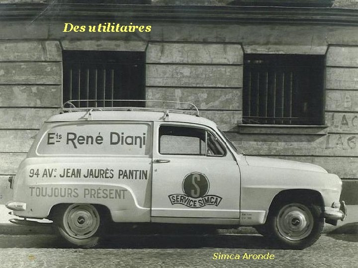 Des utilitaires Simca Aronde 