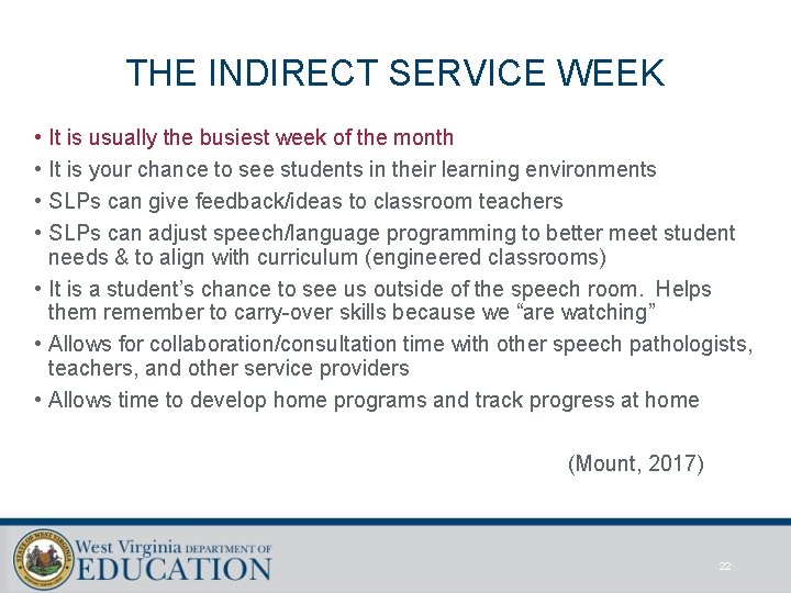 THE INDIRECT SERVICE WEEK • • It is usually the busiest week of the THE INDIRECT SERVICE WEEK • • It is usually the busiest week of the
