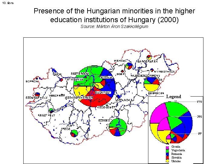 10. ábra Presence of the Hungarian minorities in the higher education institutions of Hungary
