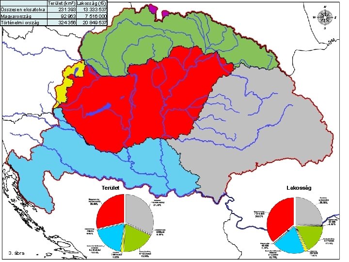 Összesen elcsatolva Magyarország Történelmi ország Terület (km²) Lakosság (fő) 231 393 13 333 537