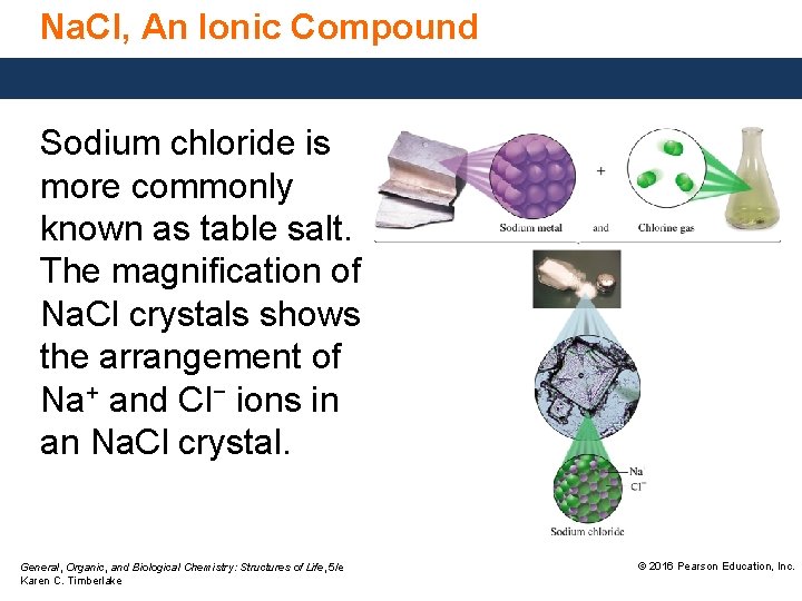 Na. Cl, An Ionic Compound Sodium chloride is more commonly known as table salt.