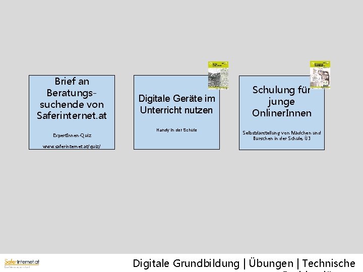 Brief an Beratungssuchende von Saferinternet. at Digitale Geräte im Unterricht nutzen Handy in der