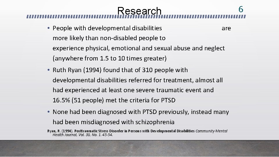 Research • People with developmental disabilities are more likely than non-disabled people to experience