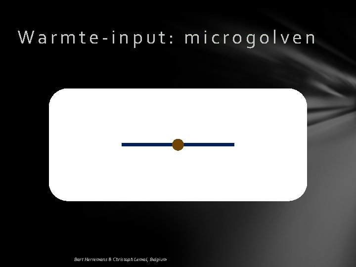 Warmte-input: microgolven Bart Herremans & Christoph Lemal, Belgium 