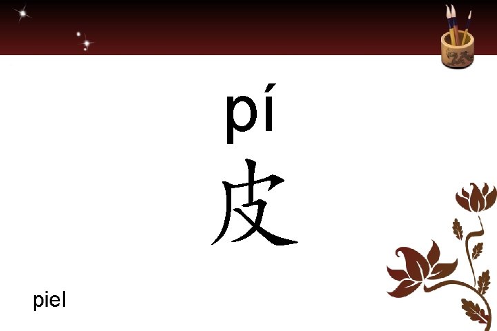 pí 皮 piel 
