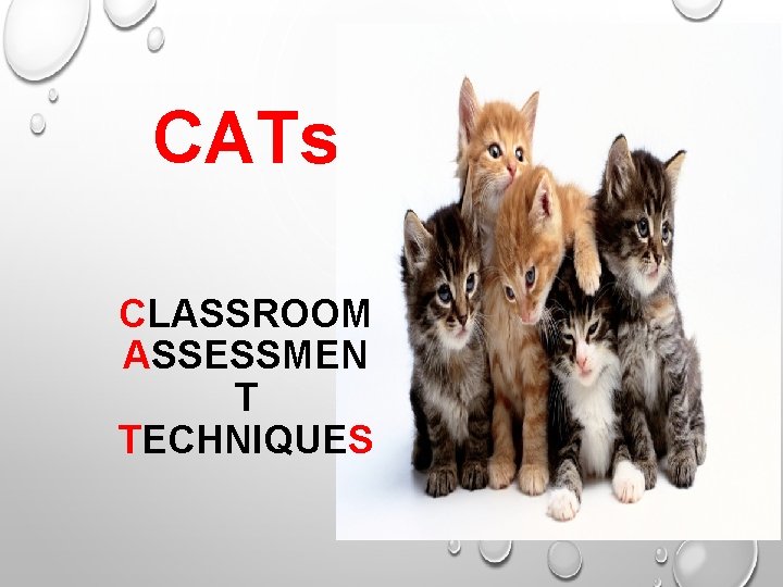 CATs CLASSROOM ASSESSMEN T TECHNIQUES 