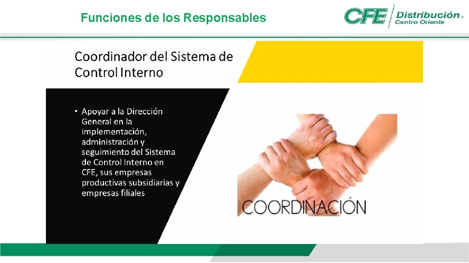 Funciones de los Responsables 