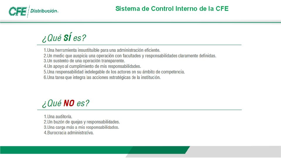 Sistema de Control Interno de la CFE 