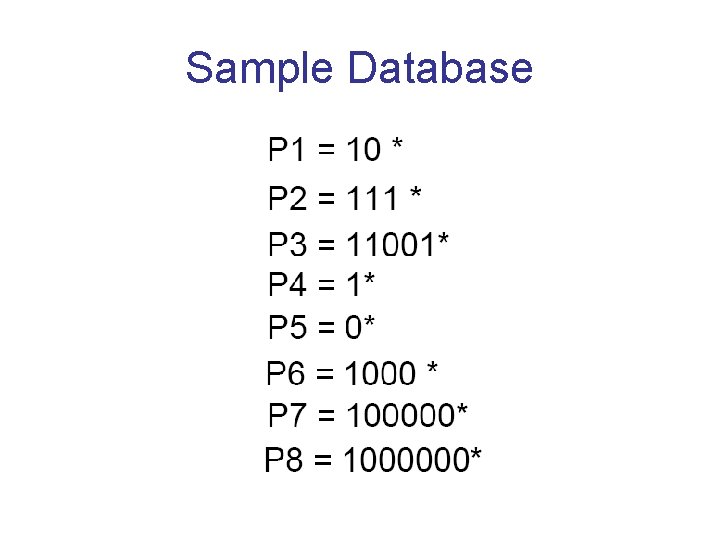 Sample Database 