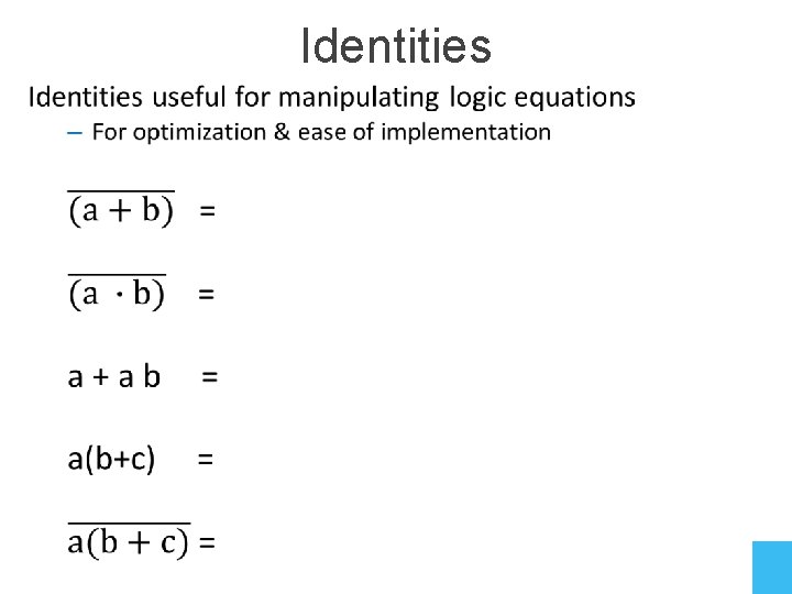 Identities 