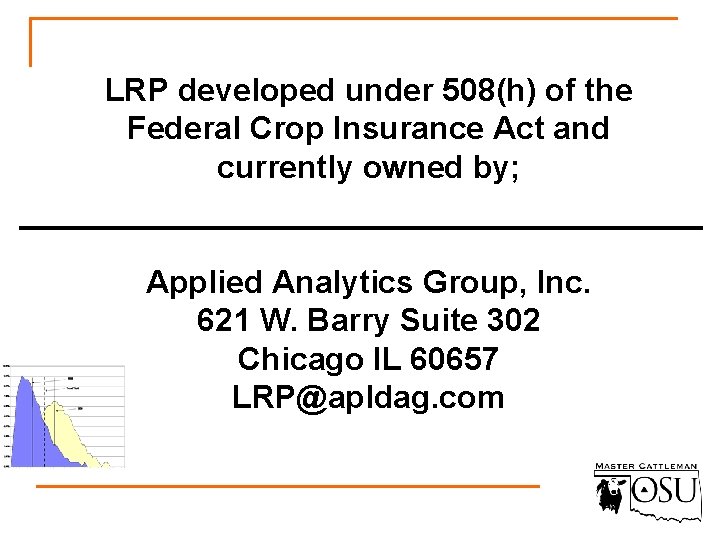 LRP developed under 508(h) of the Federal Crop Insurance Act and currently owned by;
