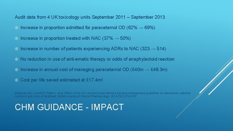 Audit data from 4 UK toxicology units September 2011 – September 2013 Increase in