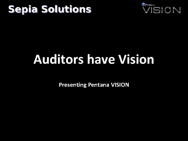 Auditors have Vision Presenting Pentana VISION 