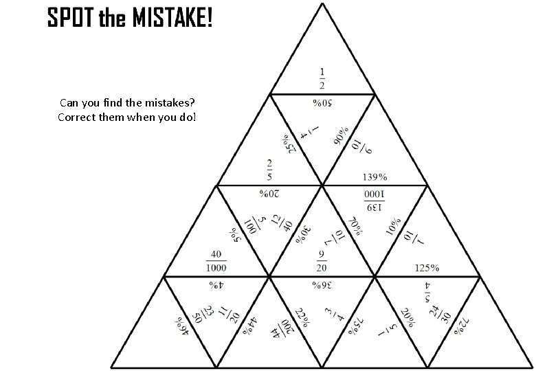 Can you find the mistakes? Correct them when you do! 
